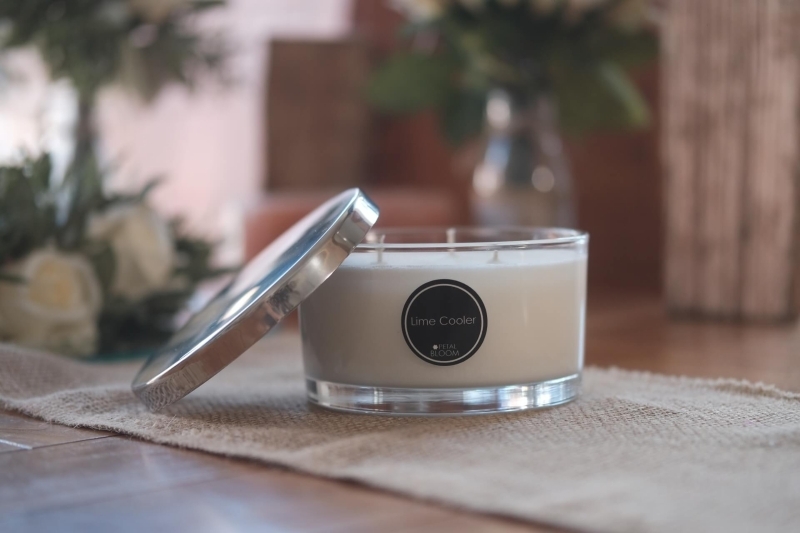 Scented 3 Wick Large Glass Candle