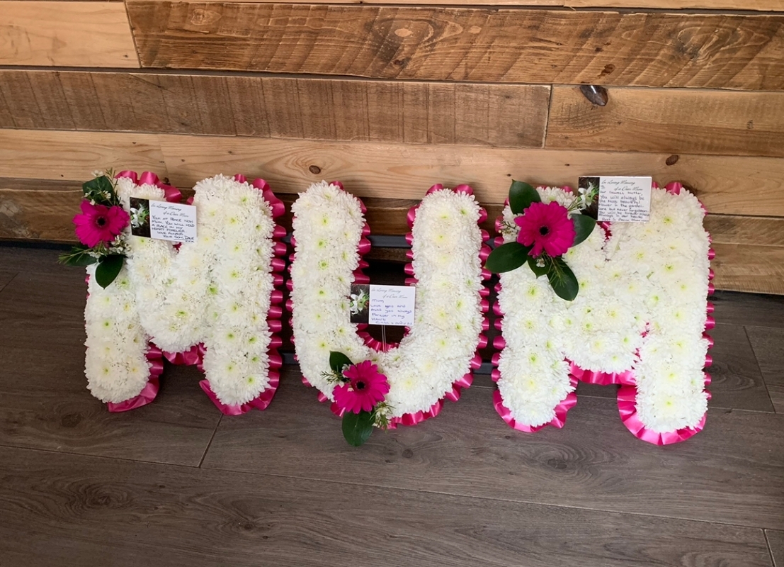 Lettering With Flower Corsage